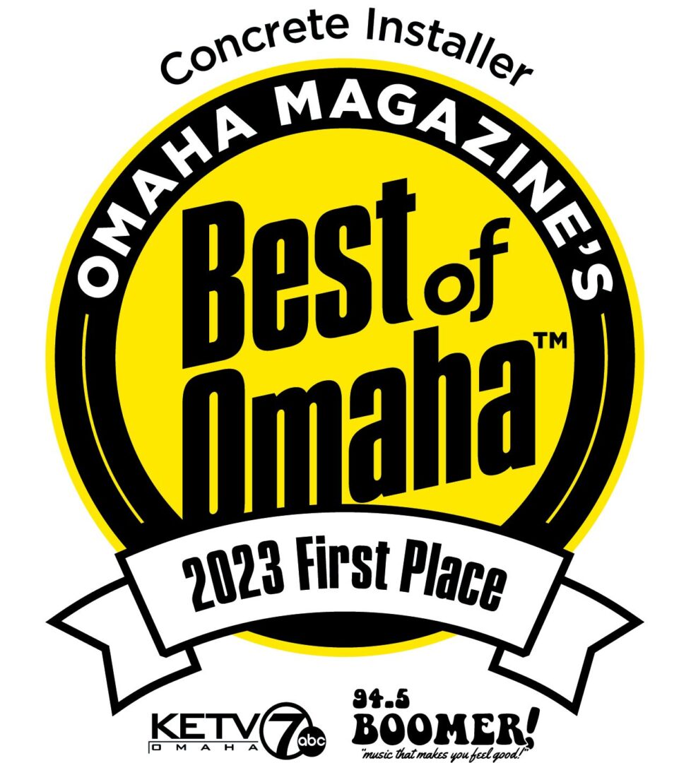 A yellow and black logo for the best of omaha 2 0 2 3 first place.